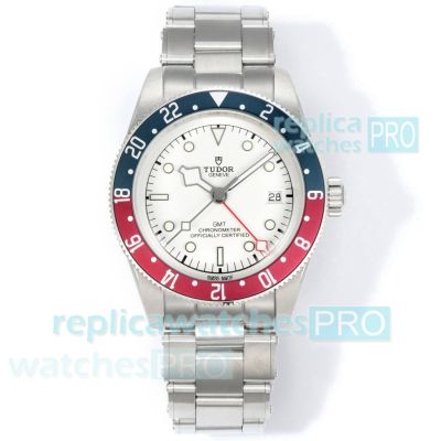 Swiss Copy Tudor New Black Bay GMT 41mm Pepsi Bezel White Face Watch 